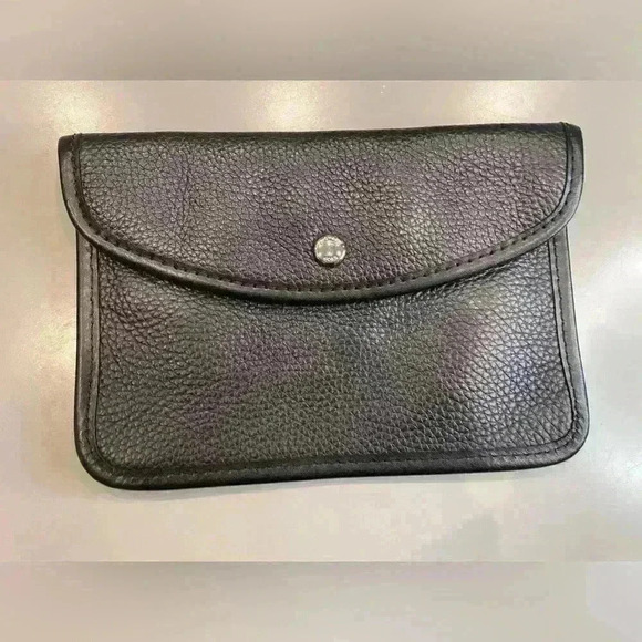 Michael Kors Black Leather Clutch Wristlet Wallet - Picture 1 of 6